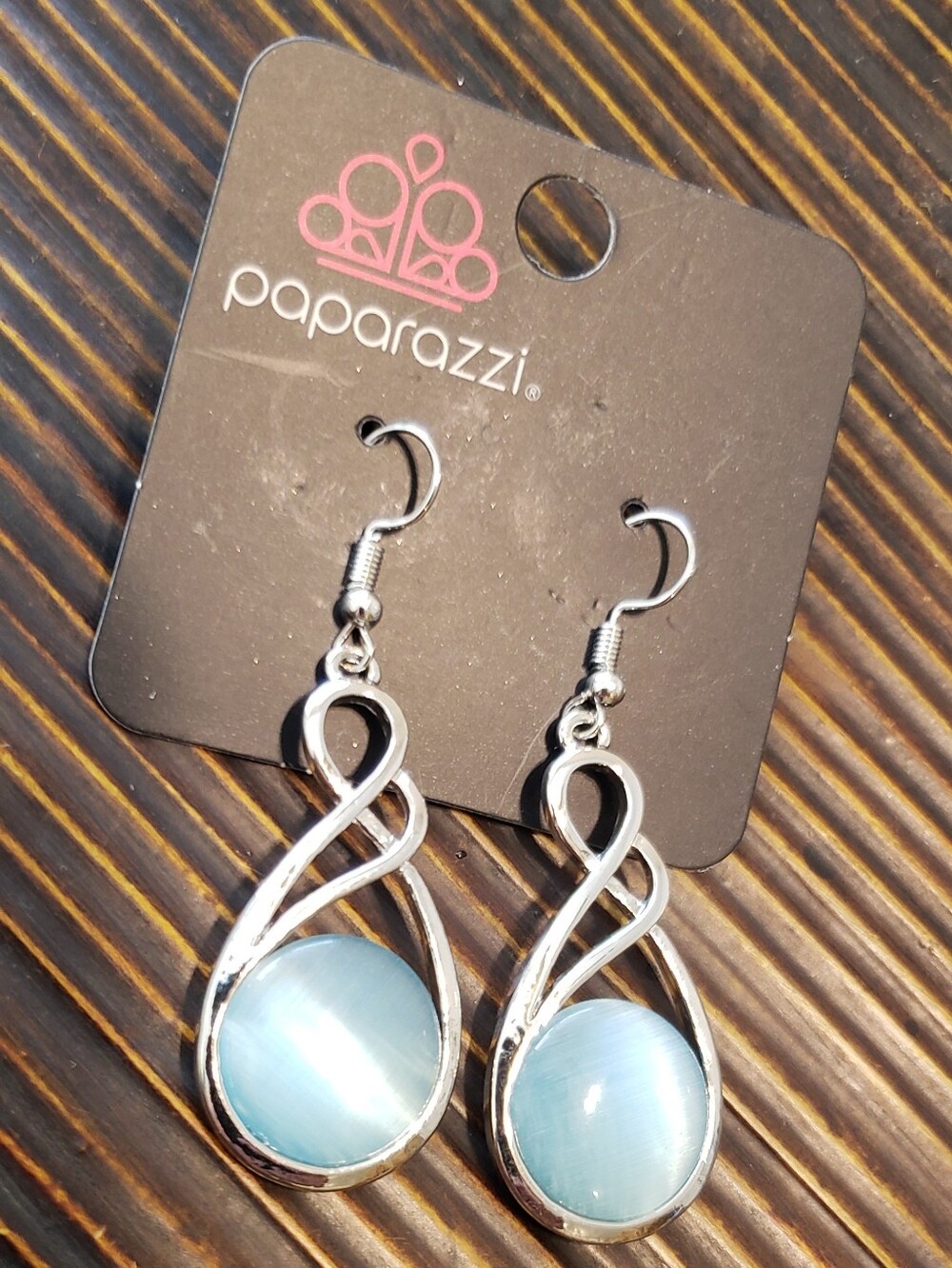 ✧Paparazzi "Swept Away" Blue Earrings✧ - Picture 2 of 7